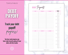 Load image into Gallery viewer, DEBT TRACKER, Debt Snowball, Debt Payoff Tracker Printable | Dave Ramsey Debt Free Tracker | Brit Pink
