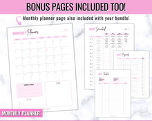 Load image into Gallery viewer, DEBT TRACKER, Debt Snowball, Debt Payoff Tracker Printable | Dave Ramsey Debt Free Tracker | Brit Pink
