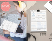 Load image into Gallery viewer, EDITABLE 2023 Goal Planner Printable | 2023 New Year Goals Insert, Habit Tracker, Monthly Goal Setting Planner
