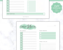 Load image into Gallery viewer, Planner Bundle Printable Bundle | Daily, Weekly, Monthly Productivity Planner Inserts | Green
