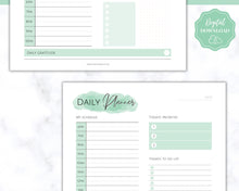 Load image into Gallery viewer, Planner Bundle Printable Bundle | Daily, Weekly, Monthly Productivity Planner Inserts | Green
