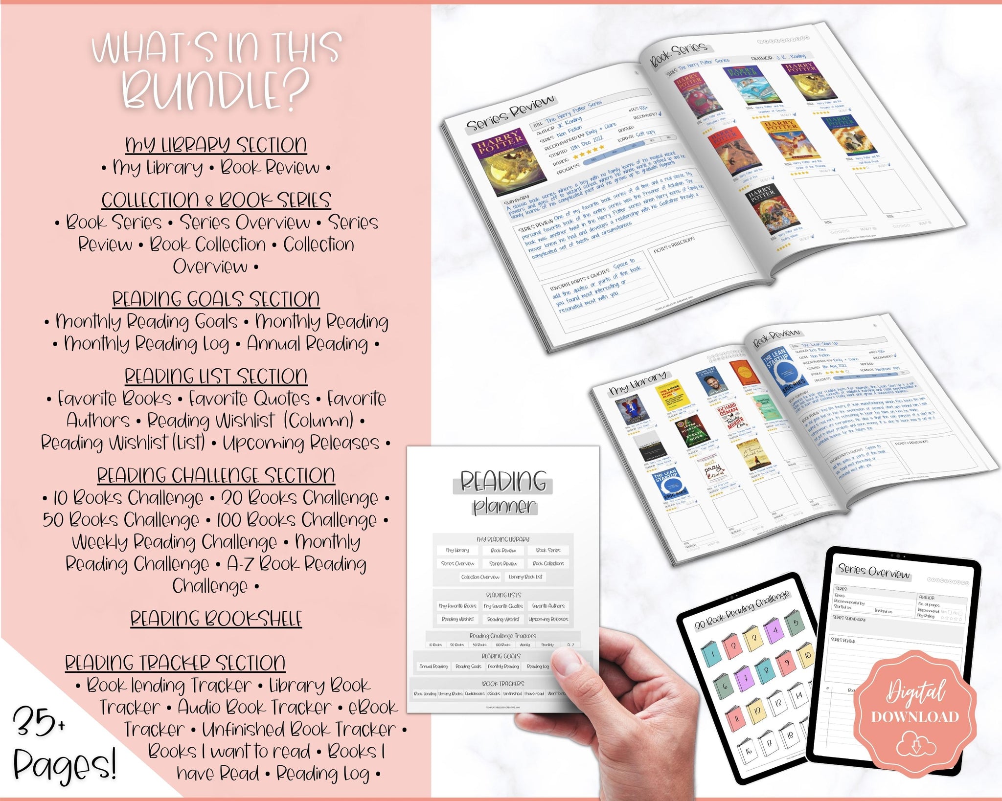 Reading Journal Template  Reading journal, Book review template, Book  reading journal