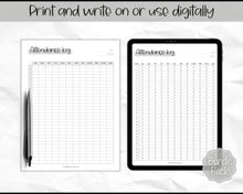 Load image into Gallery viewer, Attendance Tracker Sheet | Printable Attendance Record Log for Students | Mono
