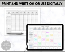 Load image into Gallery viewer, Weekly Planner Printable | Hourly Weekly Schedule, Undated 2023 Organizer &amp; To Do List
