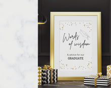 Load and play video in Gallery viewer, Graduation Advice &amp; Wishes Card Printable | Words of Wisdom, Advice Poster Template for High School Graduates, Class of 2023 | Brit
