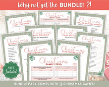 Load image into Gallery viewer, Christmas MOVIE TRIVIA Game | Holiday Xmas Party Game Printables for the Family | Green
