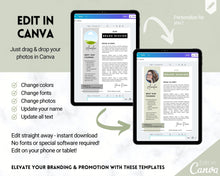 Load image into Gallery viewer, 35 Editable Line Sheet Templates | Canva Wholesale Product Catalog, Pricing &amp; Services Guide &amp; Price List Template, Linesheet Catalogue | Green
