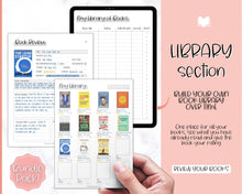Load image into Gallery viewer, READING Journal Printable Book Tracker | Reading Challenge, Book Review &amp; Journal Template, Bookshelf Insert | Sky Mono
