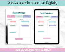 Load image into Gallery viewer, Nurse Student Notes Study Guide Bundle | Concept Map, Disease Template, Pharmacology, Pathophysiology, Med Surg, Drug Card | Mermaid

