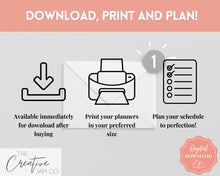 Load image into Gallery viewer, Planner Bundle Printable Bundle | Daily, Weekly, Monthly Productivity Planner Inserts | Mono
