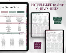 Load image into Gallery viewer, Digital Tarot Journal Workbook for GoodNotes | Tarot Planner, Daily Card Reading, Tarot Spreads, Tarot Deck Notebook | Witch Theme
