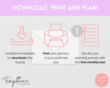 Load image into Gallery viewer, FREE - Monthly Goals &amp; Reflections Printables | Pastel Rainbow
