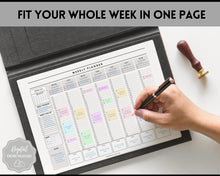 Load image into Gallery viewer, Weekly Planner Printable | Hourly Weekly Schedule, Undated 2023 Organizer &amp; To Do List
