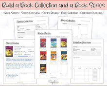 Load image into Gallery viewer, READING Journal Printable Book Tracker | Reading Challenge, Book Review &amp; Journal Template, Bookshelf Insert | Sky Mono
