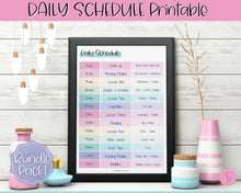 Load image into Gallery viewer, Kids Daily Schedule &amp; Homeschool Planner | Daily Routine, Chore Chart, Nanny Schedule, &amp; Lesson Planner | Mermaid
