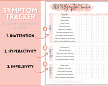 Load image into Gallery viewer, ADHD Symptom Tracker, Behavior &amp; Hygiene Tracker BUNDLE | Pink Watercolor
