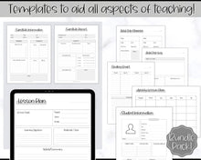 Load image into Gallery viewer, TEACHER Planner  Printable - 50+ pg BUNDLE | Academic Lesson Planner Template | Mono
