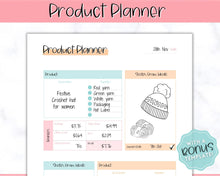 Load image into Gallery viewer, Product Planner Template Printable | Digital Small Business Product Planner | Colorful Sky
