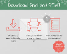 Load image into Gallery viewer, Christmas Savings Challenge | 1k Christmas Saving Tracker &amp; Budget Printable | Red
