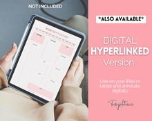 Load image into Gallery viewer, Work Planner &amp; Work Day Organizer | Editable Daily Planner, Work From Home To Do List Printable &amp; Digital Schedule | Pink
