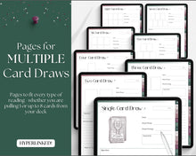 Load image into Gallery viewer, Digital Tarot Journal Workbook for GoodNotes | Tarot Planner, Daily Card Reading, Tarot Spreads, Tarot Deck Notebook | Witch Theme
