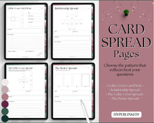 Load image into Gallery viewer, Digital Tarot Journal Workbook for GoodNotes | Tarot Planner, Daily Card Reading, Tarot Spreads, Tarot Deck Notebook | Witch Theme
