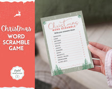 Load image into Gallery viewer, Christmas Word Scramble Game | Holiday Xmas Party Game Printables for the Family | Green
