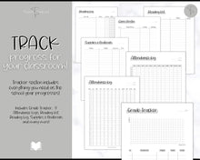 Load image into Gallery viewer, TEACHER Planner  Printable - 50+ pg BUNDLE | Academic Lesson Planner Template | Mono
