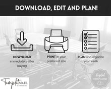 Load image into Gallery viewer, Weekly Planner Printable | Hourly Weekly Schedule, Undated 2023 Organizer &amp; To Do List
