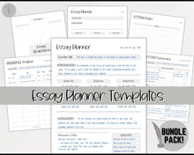 Load image into Gallery viewer, Essay Planner Printable BUNDLE for Students | Essay Writing Template for College Assignment, School, Homework &amp; Projects | Sky
