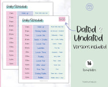 Load image into Gallery viewer, Kids Daily Schedule &amp; Homeschool Planner | Daily Routine, Chore Chart, Nanny Schedule, &amp; Lesson Planner | Mermaid
