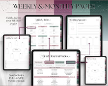 Load image into Gallery viewer, Digital Tarot Journal Workbook for GoodNotes | Tarot Planner, Daily Card Reading, Tarot Spreads, Tarot Deck Notebook | Witch Theme
