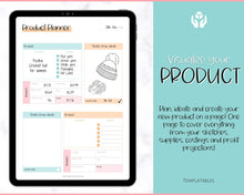 Load image into Gallery viewer, Product Planner Template Printable | Digital Small Business Product Planner | Colorful Sky
