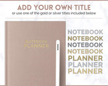 Load image into Gallery viewer, 35 Digital Planner Notebook Covers | Digital Journal Covers for GoodNotes &amp; iPad | Linen Texture Brown
