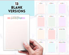 Load image into Gallery viewer, Cleaning Checklist, Printable Room by room Cleaning Cards | Family &amp; Kids Cleaning Schedule Planner &amp; Tracker | Pastel Rainbow
