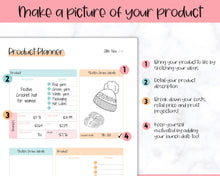 Load image into Gallery viewer, Product Planner Template Printable | Digital Small Business Product Planner | Colorful Sky
