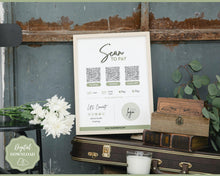 Load image into Gallery viewer, Scan to Pay Sign Shop Logo Editable Sign | QR Code Payment Sign for Small Businesses | Brit Green
