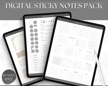 Load image into Gallery viewer, Everyday Digital Stickers Pack Bundle | 300+ Digital Sticky Notes, Post It Notes, Digital Planner Widgets | iPad Precropped GoodNotes PNGs | Bundle 1
