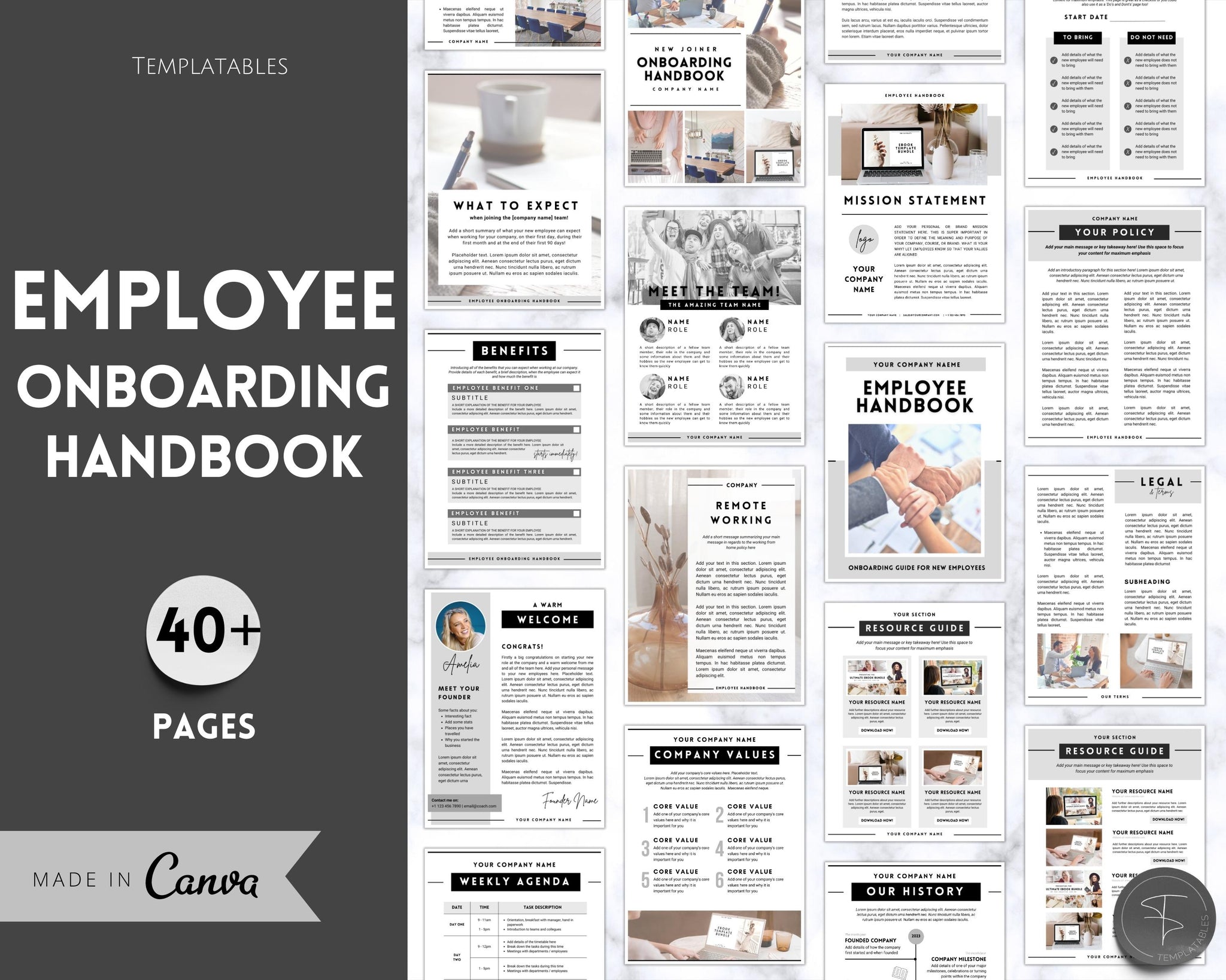 Employee Onboarding Handbook Template New Hire Packet