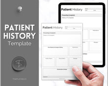 Load image into Gallery viewer, Patient History Sheet for Nursing School | Medical History Printable Report Sheet for Medical Students | Mono
