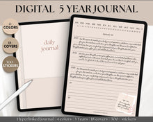 Load image into Gallery viewer, Digital 5 Year Journal | GoodNotes Hyperlinked 365 Day Digital Planner | iPad Diary | Bundle 1
