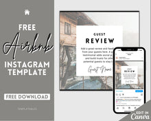 Load image into Gallery viewer, FREE - Airbnb Instagram Template
