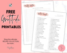 Load image into Gallery viewer, FREE - Gratitude Planner Printable | Daily Gratitude Journal | Pink Watercolor
