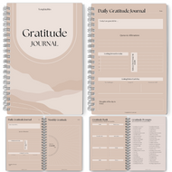 Gratitude & Mindfulness Journal | Gratitude Template, Self Care Planner, Positivity Diary, Daily Journal, Gratitude Jar, Wellness, Manifestation Journal | A5
