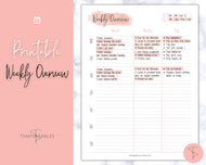 College Student Weekly Planner Schedule | Academic Class Organizer 2023 | Pink Watercolor