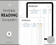 Reading Log Printable for Kids | Reading List, Summer Reading Challenge & Book Tracker | Mono