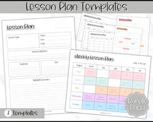 Load image into Gallery viewer, Lesson Plan Template Printable | Teacher Lesson Plan, Editable Digital Lesson Planner | Mono
