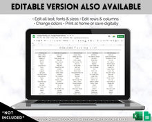 Load image into Gallery viewer, College Packing List Printable | Back to School Moving Checklist for Students, Google Sheets | Mono
