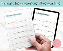 Load image into Gallery viewer, 1000 Savings Challenge, 1k Saving Tracker Printable | 30 day, Cash Envelopes to Save Money &amp; Budget | Colorful Sky
