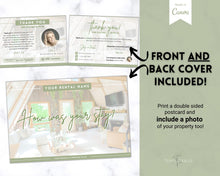 Load image into Gallery viewer, Airbnb Thank You Card for Hosts | Editable Welcome Card | Green

